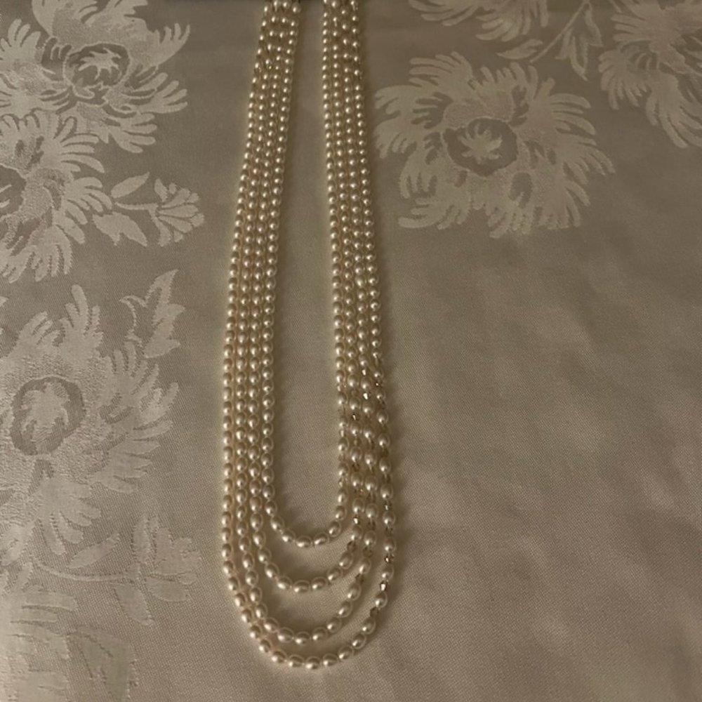 ***SOLD***Pearl and Crystal necklace